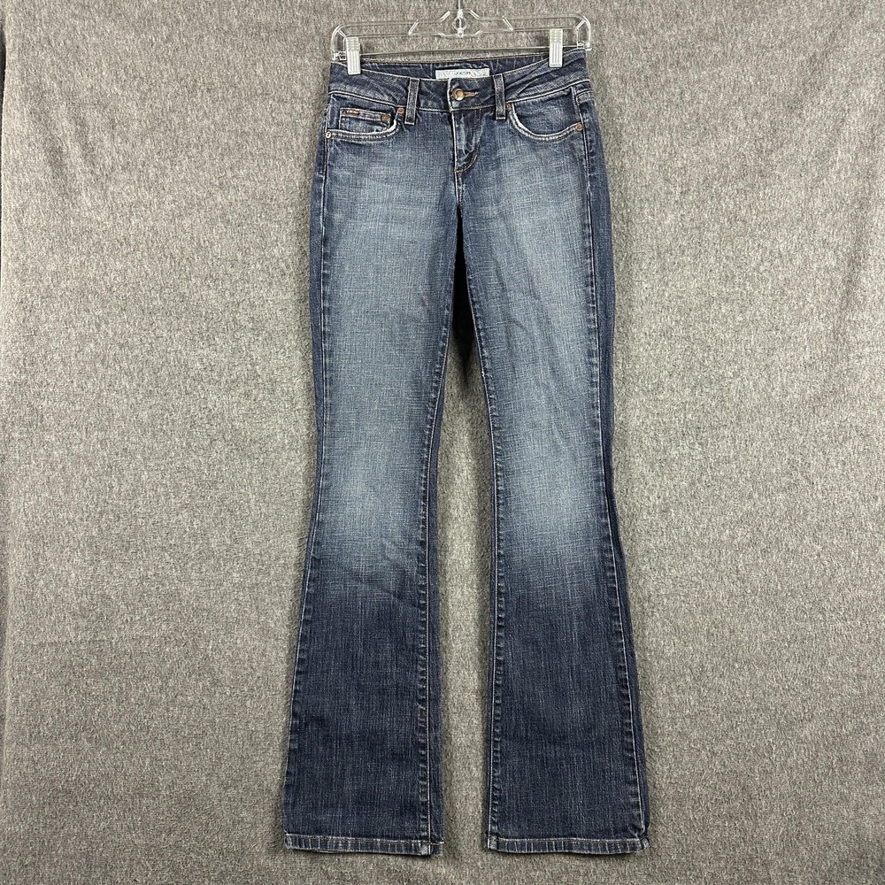 Joe's Jeans Womens 25 Blue Medium Wash Low Rise Slim Bootcut Stretch Denim Pants